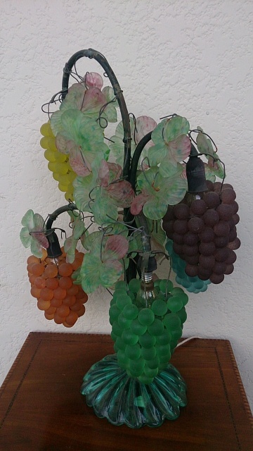 ムラーノガラス 葡萄ランプ